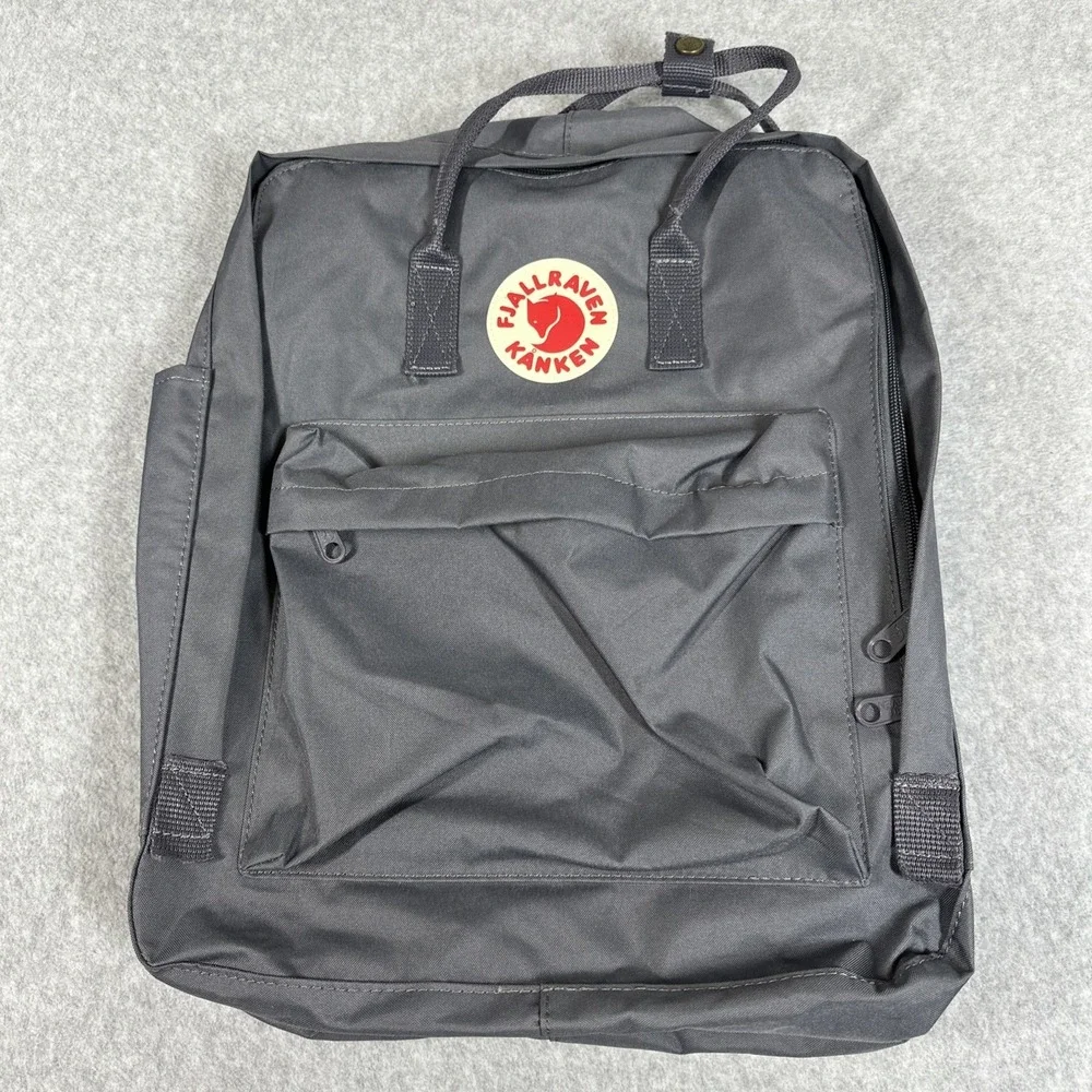 Fjallraven Kanken 23510 Classic Laptop Bag Adjustable Strap Fox Snap Grey
